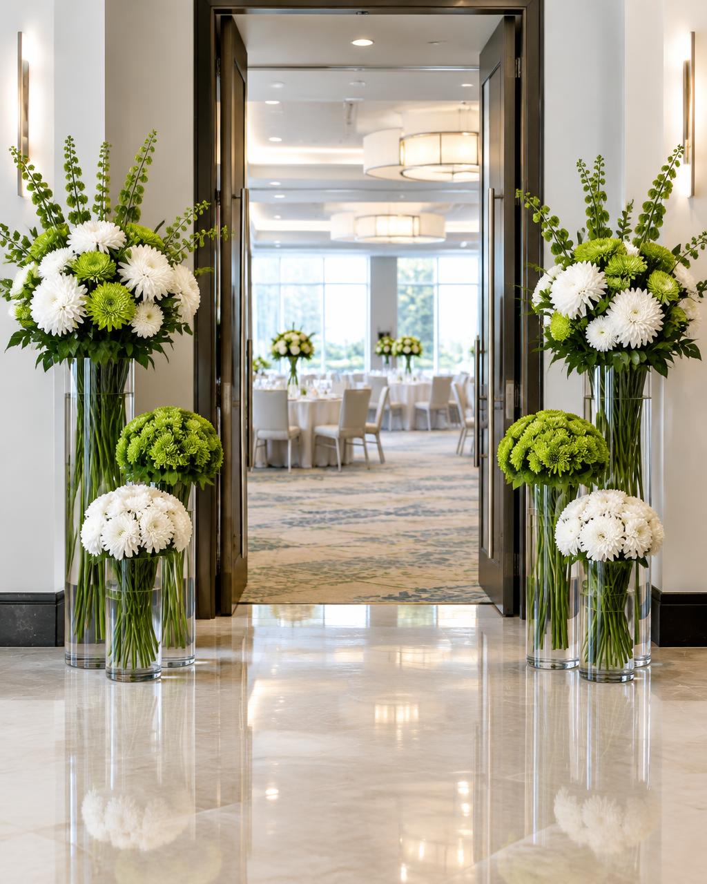 Corporate events styled with chrysanthemums